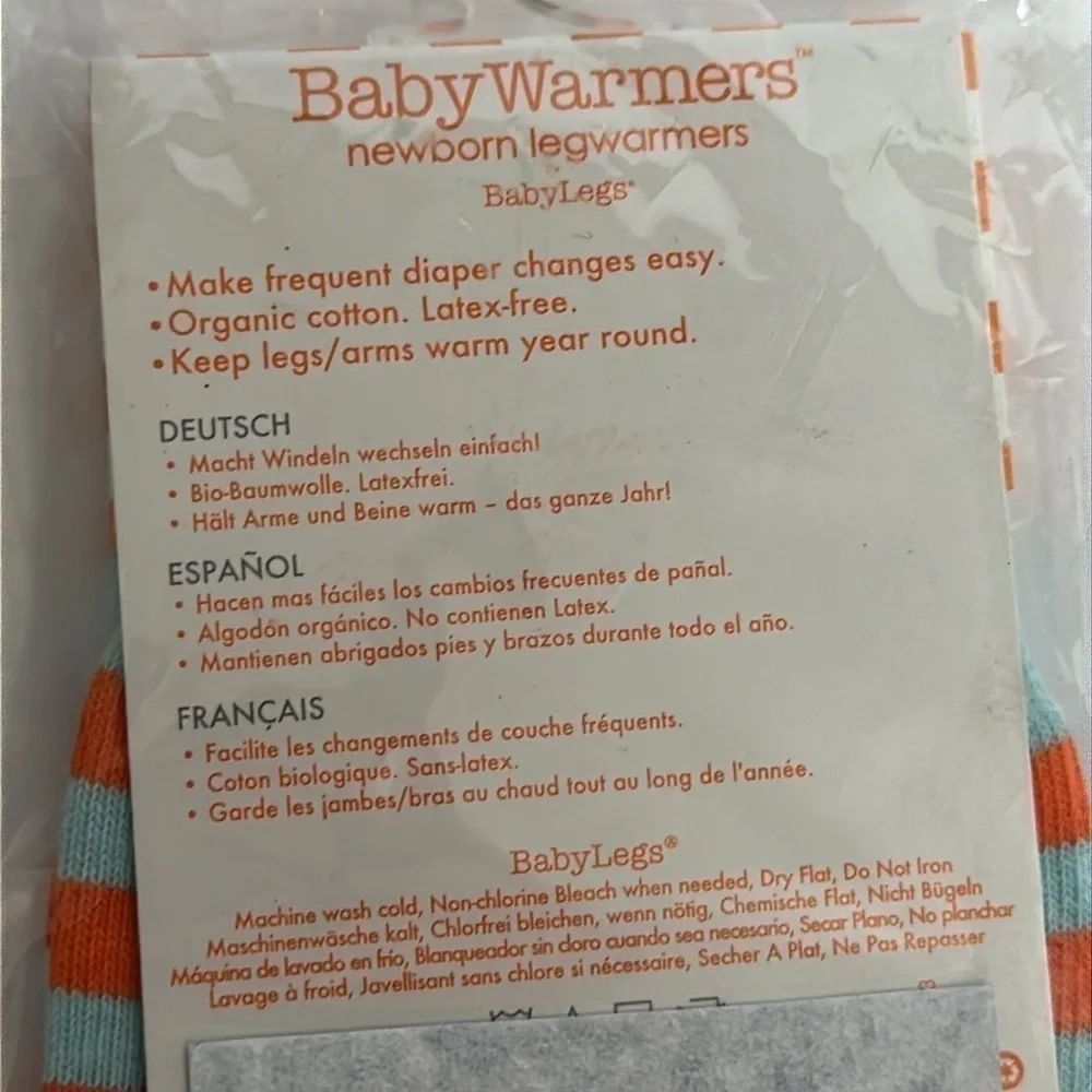 New & Green baby co. BabyLegs - Newborn leg warmers NWT
